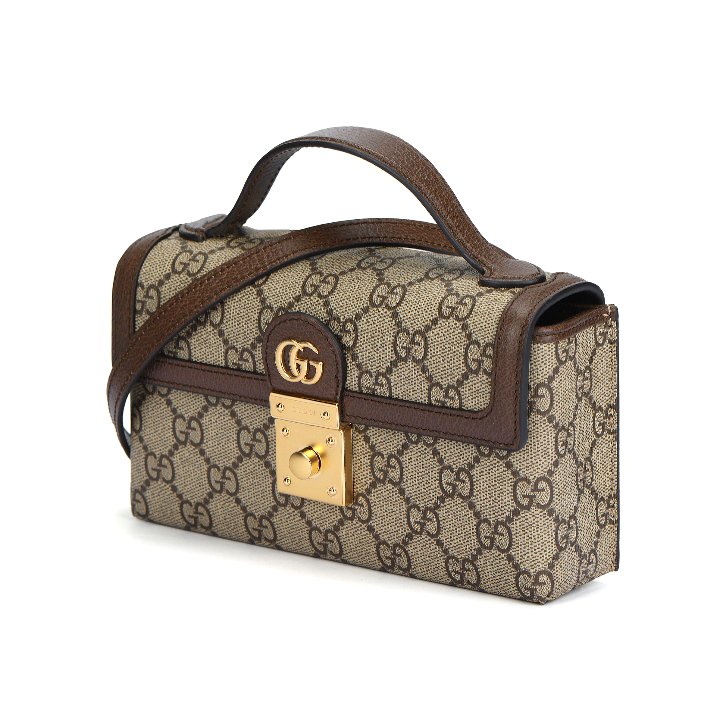 Женская сумка Gucci Ophidia (бежево-чернобурая) — фото 2