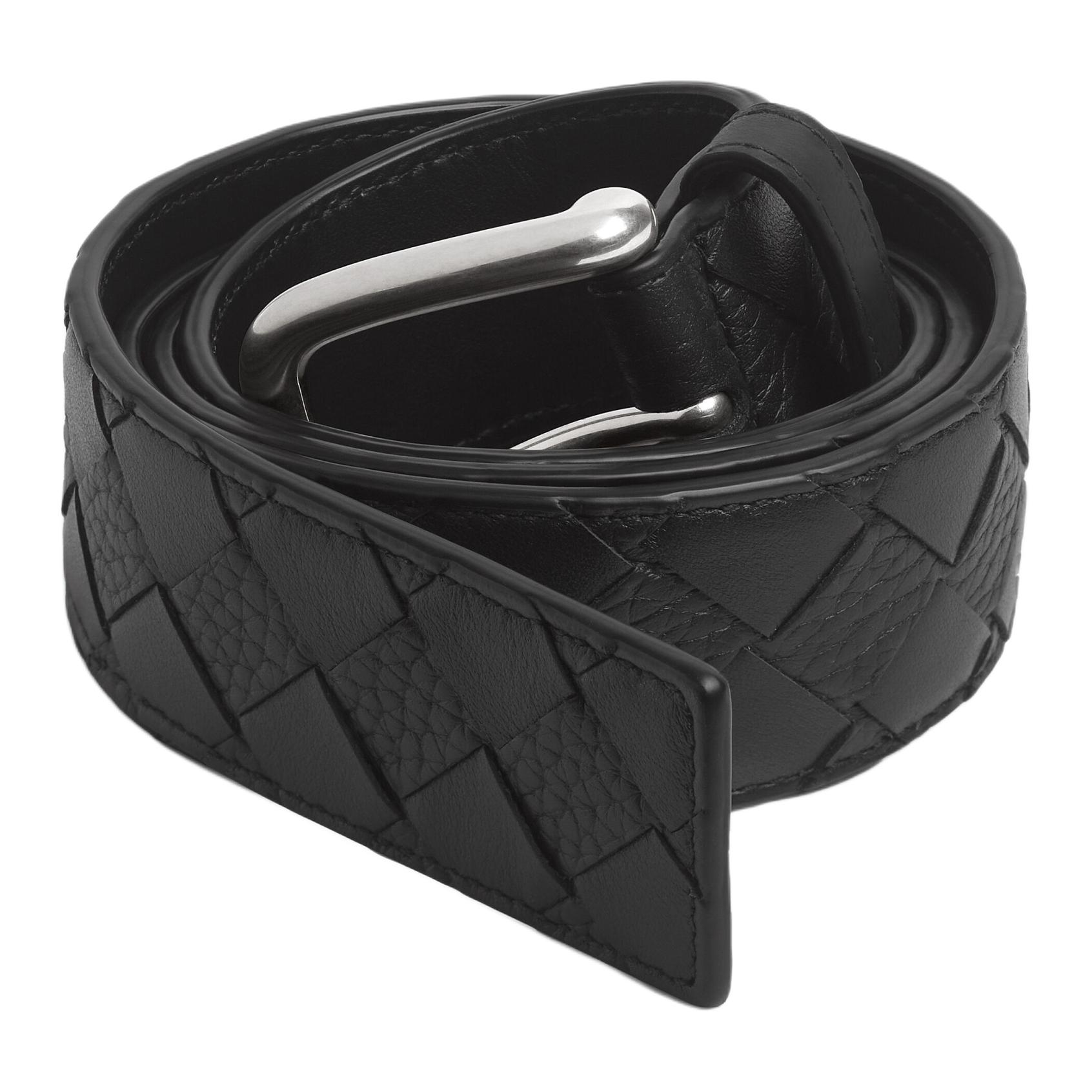 Мужские очки Bottega Veneta Intrecciato (черные) — фото 2