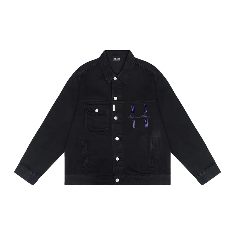 MR.ENJOYDA MONEY Denim Jackets Unisex Lapel Moderate Straight Fit