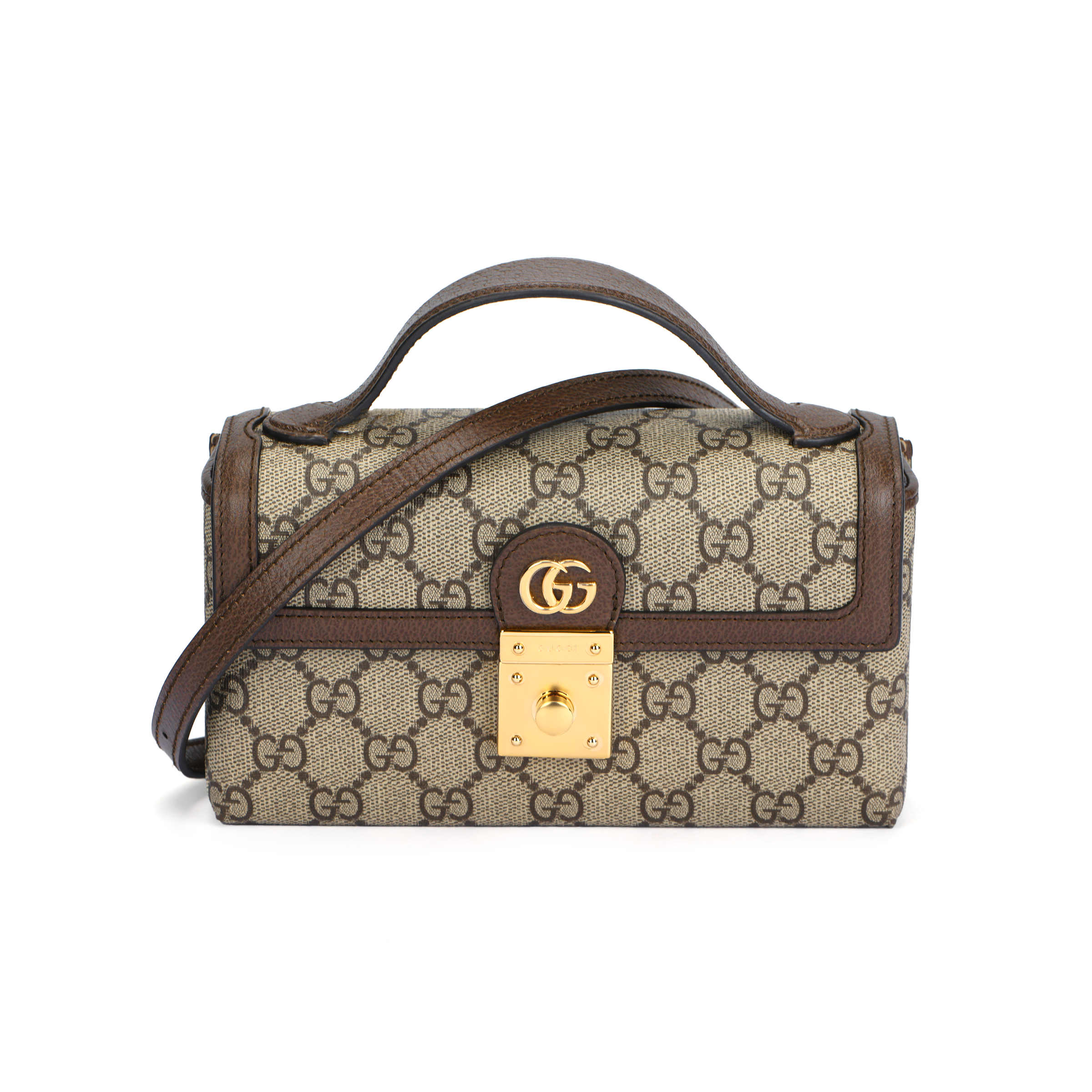 Женская сумка Gucci Ophidia (бежево-чернобурая)
