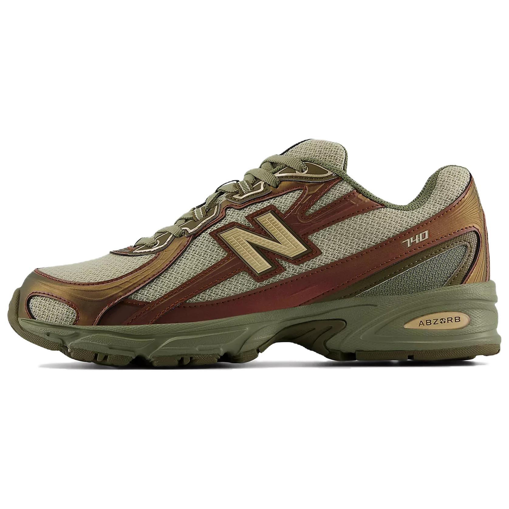 Кроссовки New Balance 740 (коричнево-зеленые)