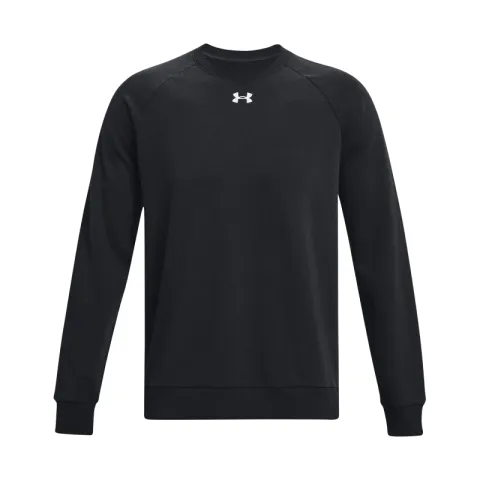 Under Armour Under Armour Rival Solid Color Fleece Lined Thermal Crew Neck Training Sports Sweatshirt Men's Black
