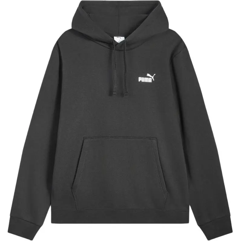PUMA ESS+2 Col FW25 Small Logo Hoodie FL Fleece Lined Thermal Hooded Pullover Long Sleeved Sweatshirt Men's