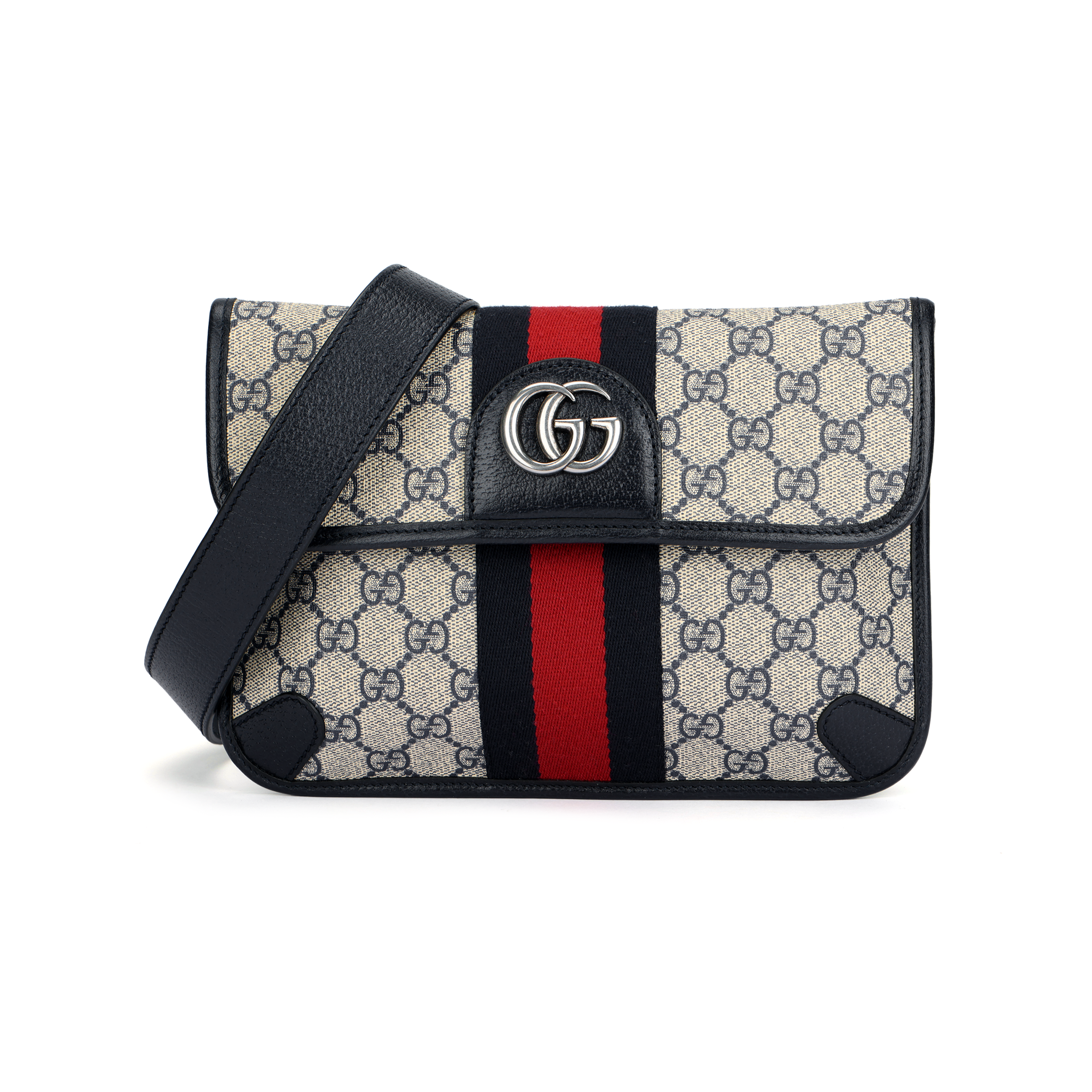 Мужская сумка Gucci (сине-бежевая)