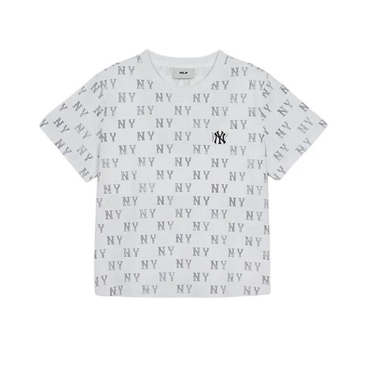 MLB Monogram New York Yankees T Shirt Women's Gray