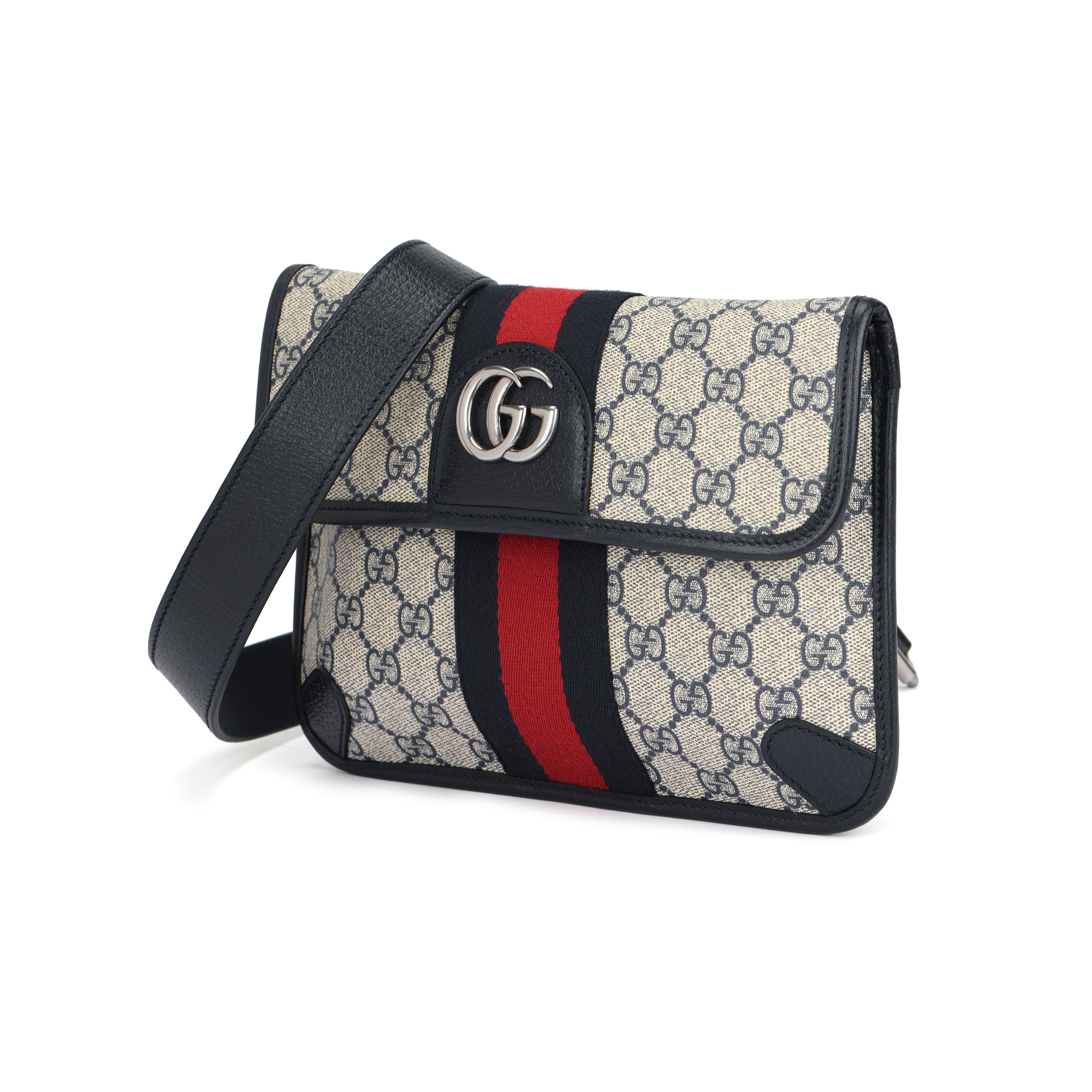 Мужская сумка Gucci (сине-бежевая) — фото 2