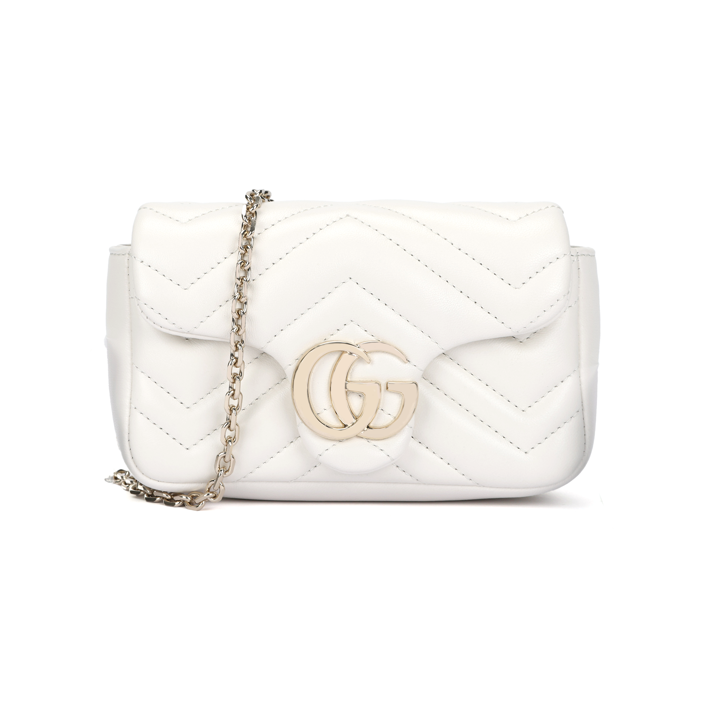 Женская сумка Gucci GG Marmont (белая)