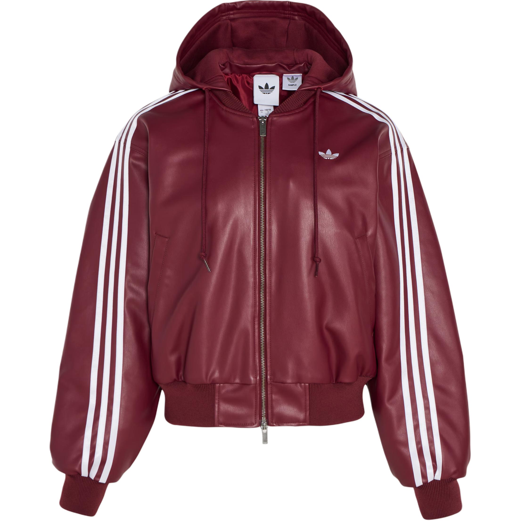 Куртка adidas originals W PLEATHER JACKET PAD (черная)