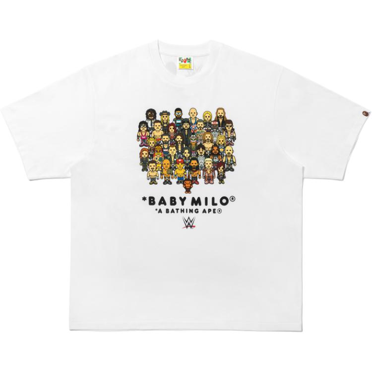 Мужская футболка A BATHING APE × WWE x TOPPS (черная)