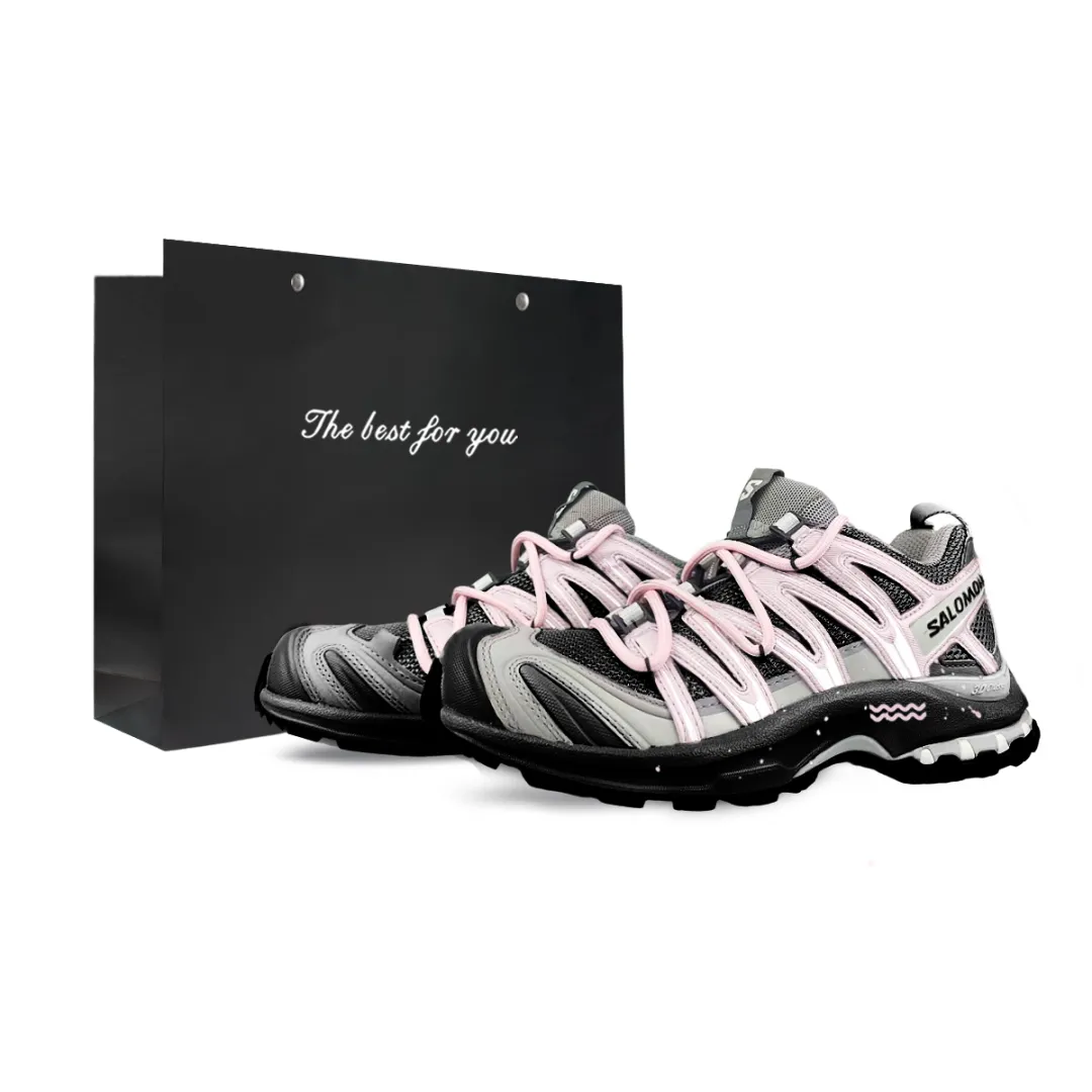 SALOMON XA PRO 3D Cushioning Support Low top Trail Running Training Running Shoes Unisex Black Pink