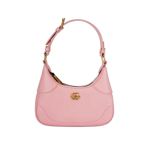 GUCCI Aphrodite Leather Crescent Bag Handbag, Shoulder Bag Small Women's Pink