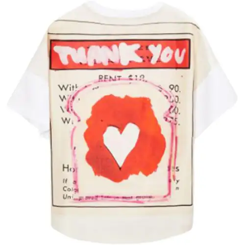 LOEWE T Shirts Men's White Crew Neck Moderate Straight Fit