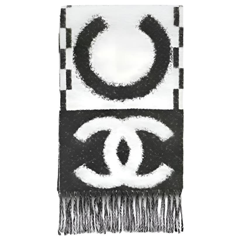 Шарф Chanel (черно-белый)