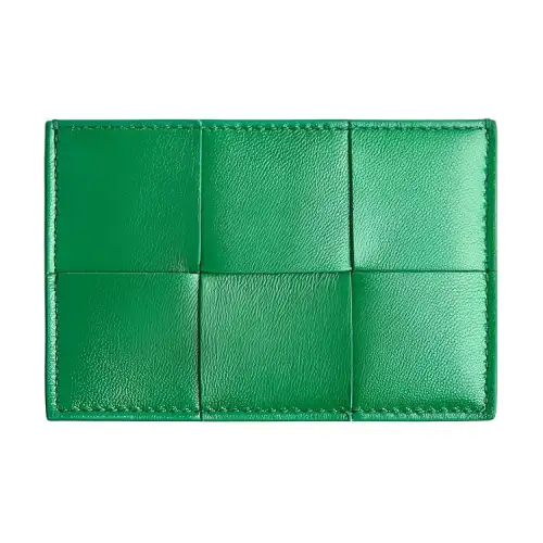 Bottega Veneta Cow Leather Card Holder Regular Women's Green