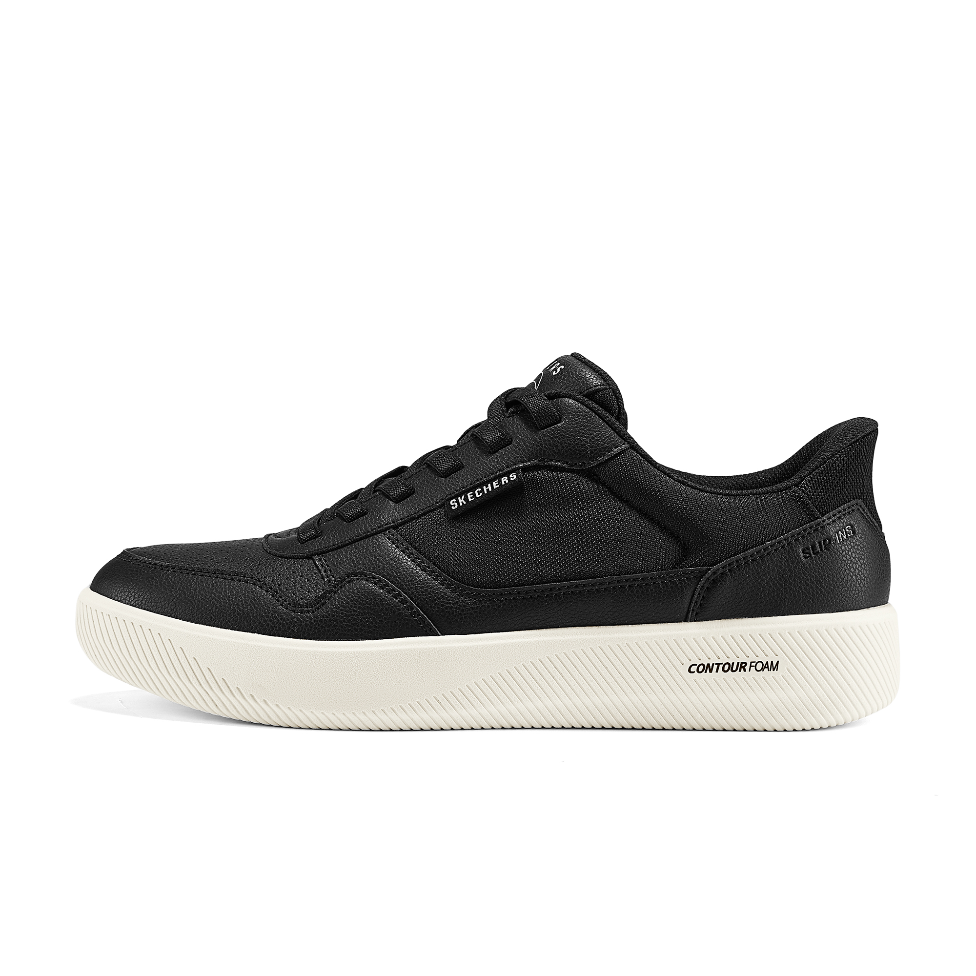 Мужские слипоны Skechers ARCH FIT COURT BREAK (черные)