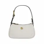 GUCCI Aphrodite Leather Shoulder Bag, Pochette, Handbag, Shoulder Bag Mini Women's White