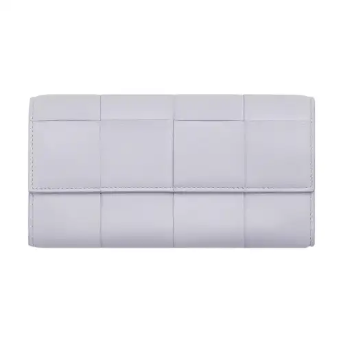 Bottega Veneta Lambskin Wallet Large Women's Purple