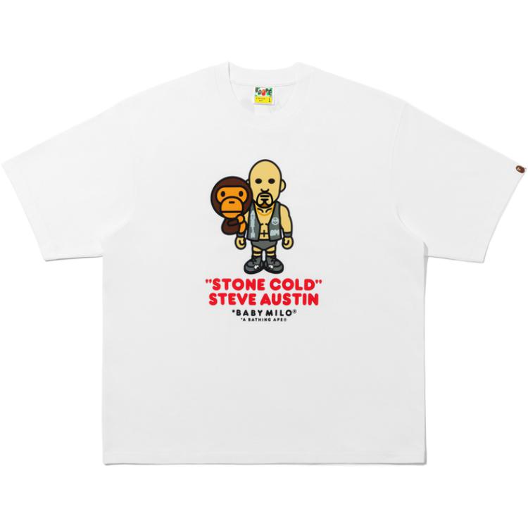 Мужская футболка A BATHING APE × WWE x TOPPS (черная)