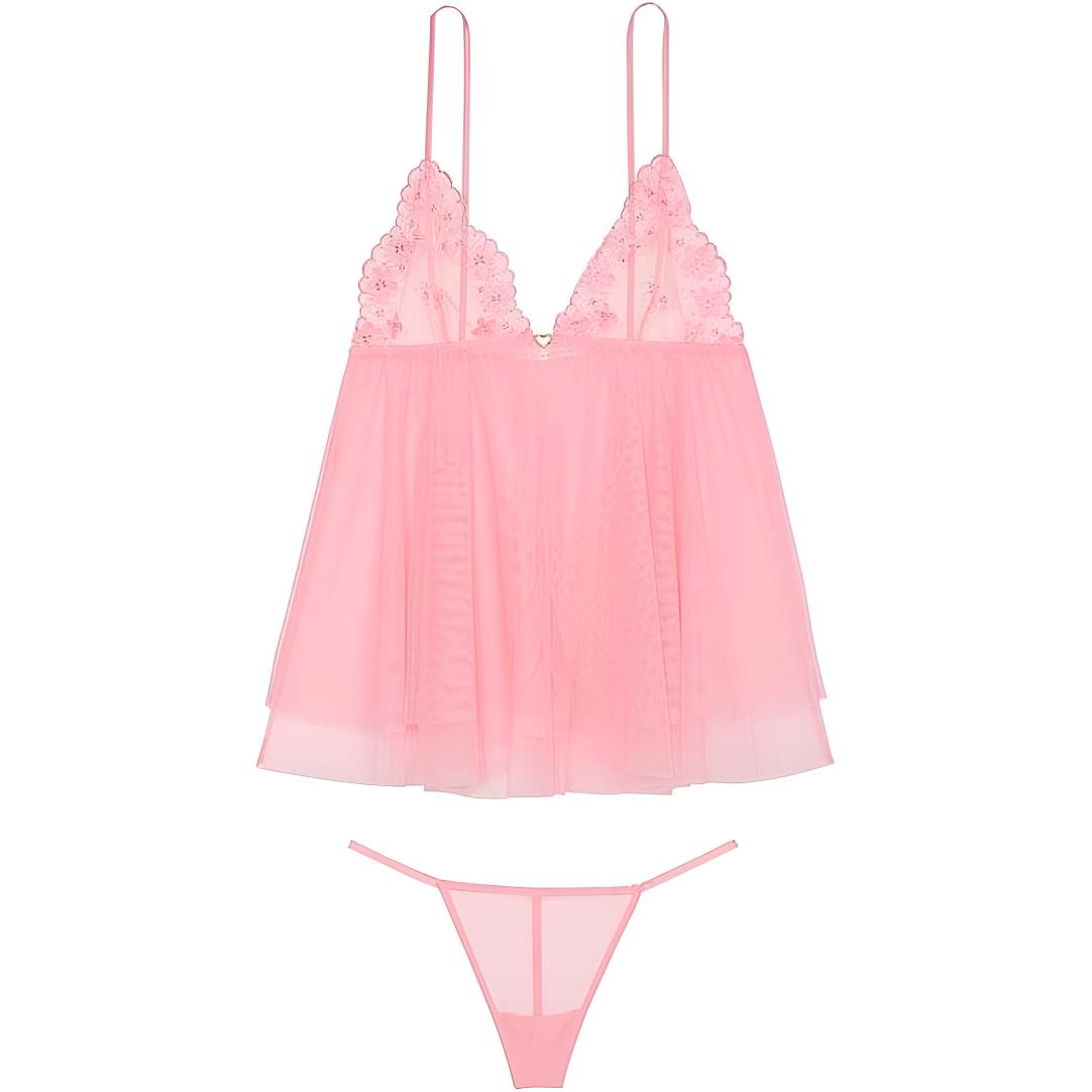 Женский комплект белья Victoria's Secret VERY SEXY (розовый)