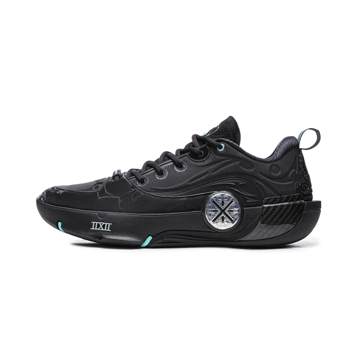 LiNing Li Ning WOW12 Wade's Way 12 Freedom Double-layer super technology carbon plate Flexible and stable support wrapped with anti-torsion Shock-absorbing, non-slip, wear-resistant, breathable, rebound grip, low-top basketball shoes, men's black