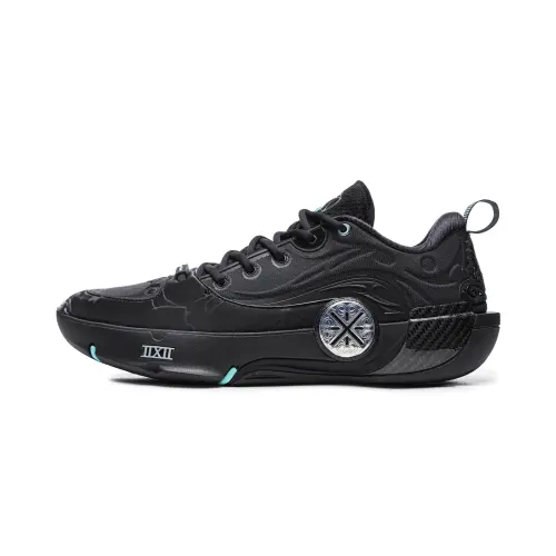 LiNing Li Ning WOW12 Wade's Way 12 Freedom Double-layer super technology carbon plate Flexible and stable support wrapped with anti-torsion Shock-absorbing, non-slip, wear-resistant, breathable, rebound grip, low-top basketball shoes, men's black