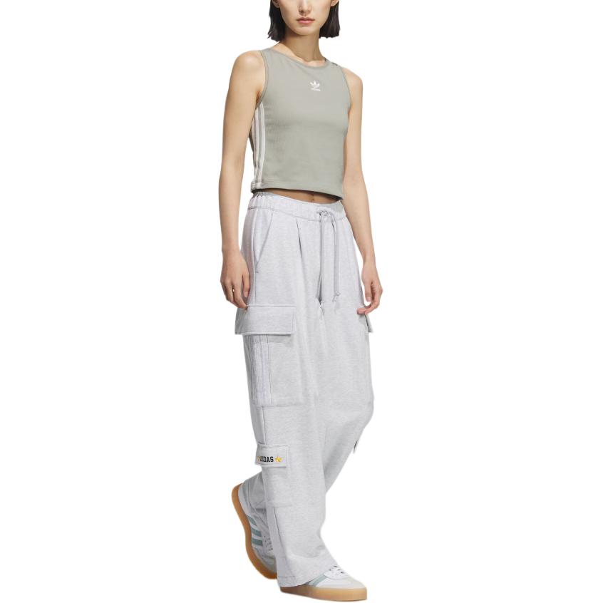 Adidas Originals 3 StripesTop Sport Vests Women’s Pebble Silver Gray