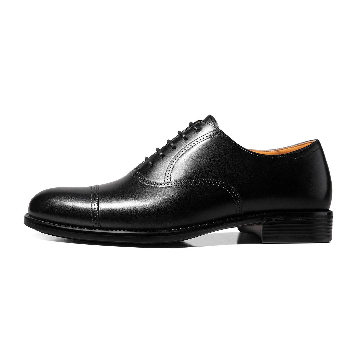THOM WILLS Old Money Style, British Business Calfskin Oxford Shoes Dress Shoes Men's Black