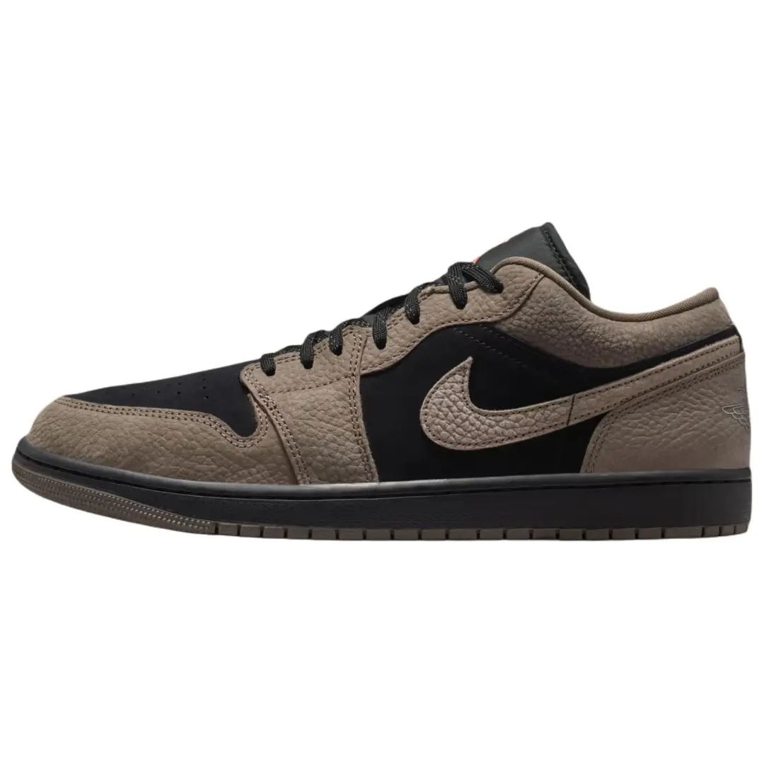 Jordan Air Jordan 1 Low top Vintage Basketball Shoes Unisex Brown Black