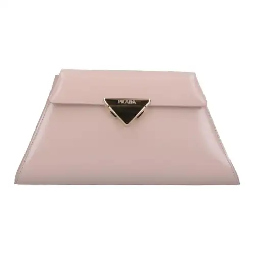 PRADA Leather Shoulder Bag Medium Women's Pink