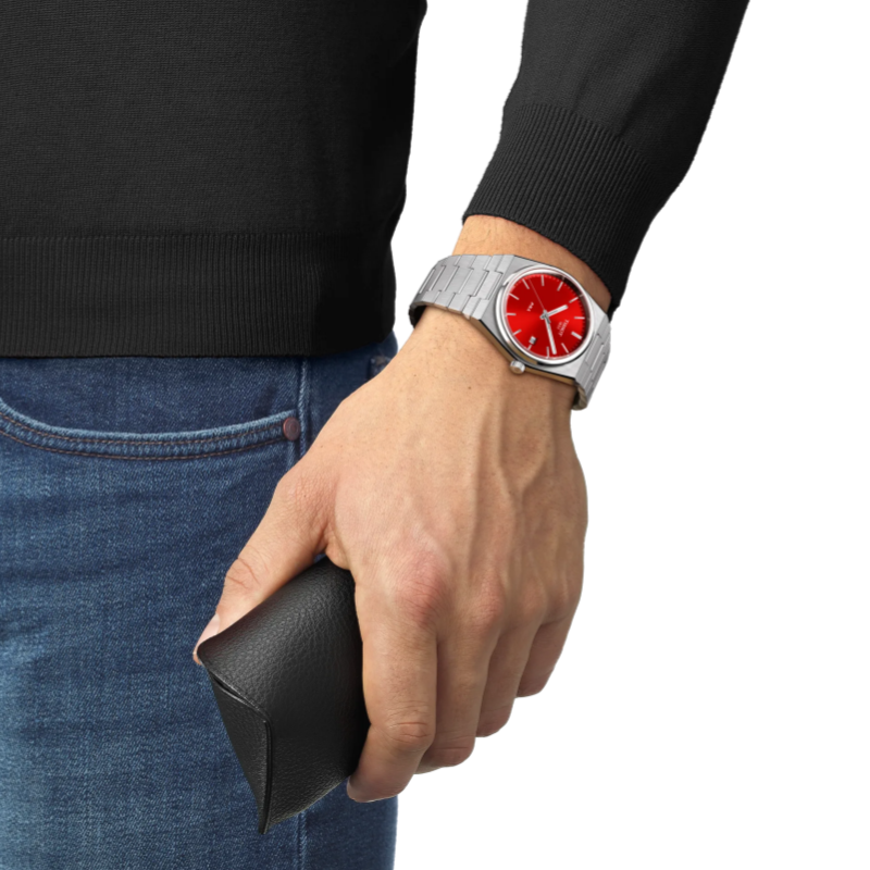 Мужские часы TISSOT PRX (красные) — фото 6