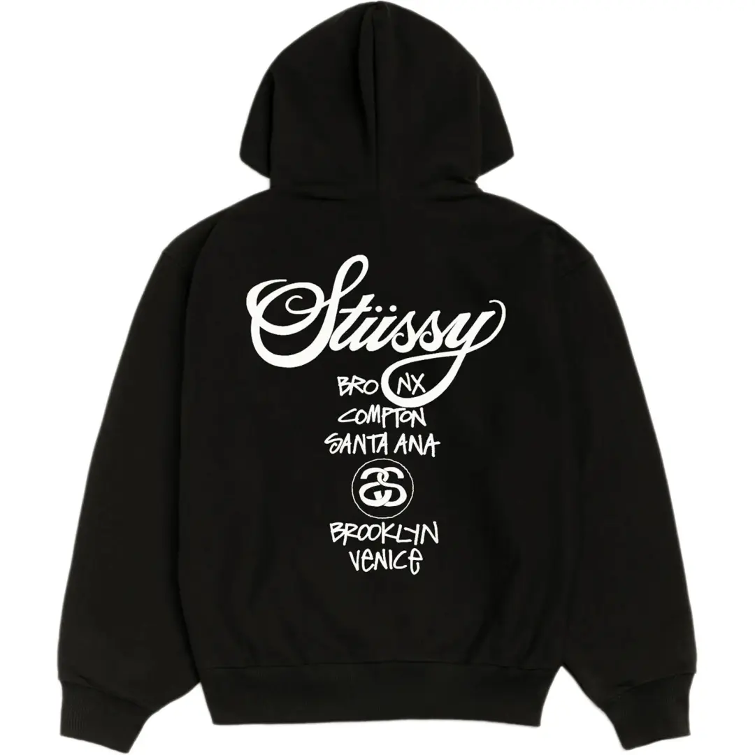 Stussy World Cruise Collection WORLD TOUR ZIP HOODIE Sweatshirt Unisex