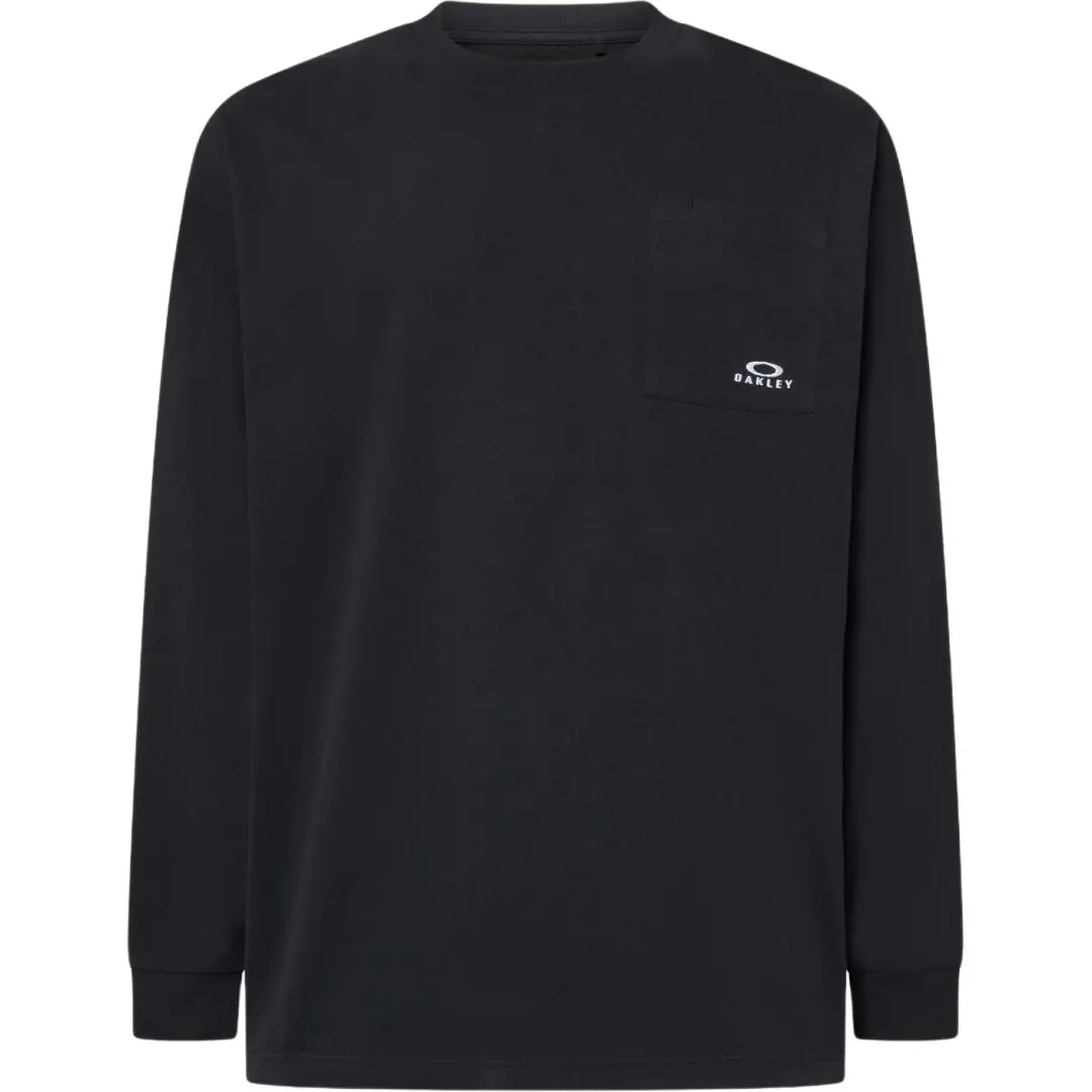 Oakley T Shirts Men's Pure Black Crew Neck Moderate Straight Fit