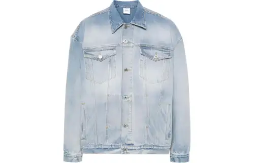 Vetements Logo Embossed Denim Jacket