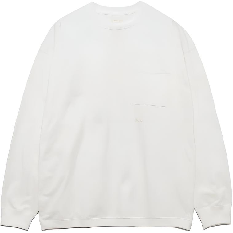 Мужская футболка nanamica OOAL L/S Pocket Tee (белая)