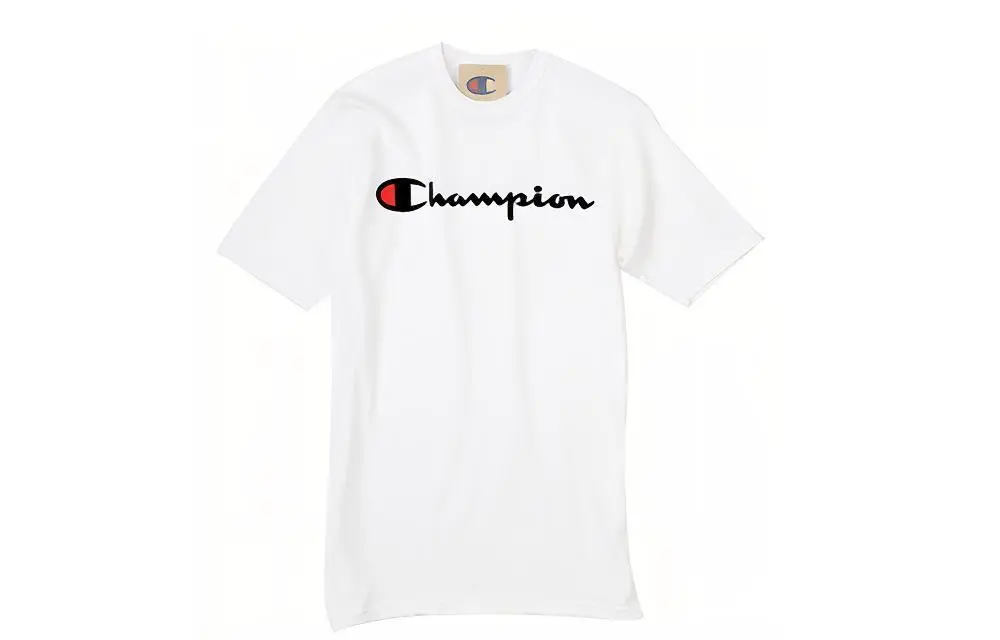 Champion T Shirt US Version Unisex White