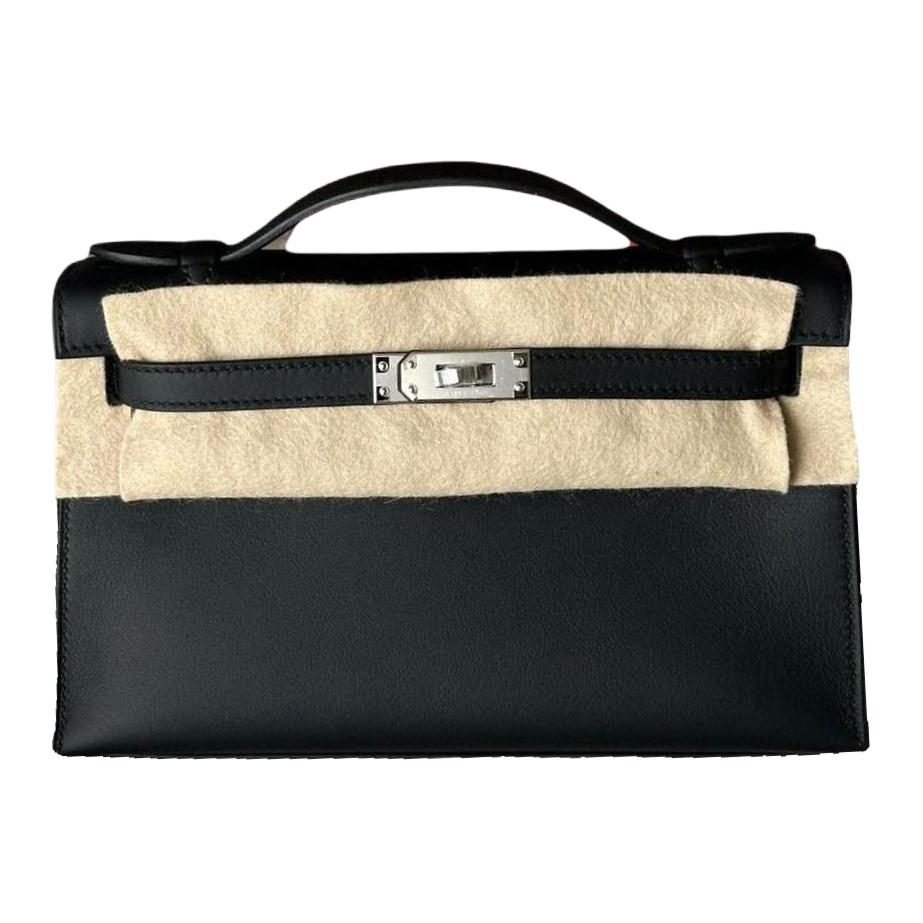 Женская сумка Hermes H551667CZ00 (черно-серебристая)