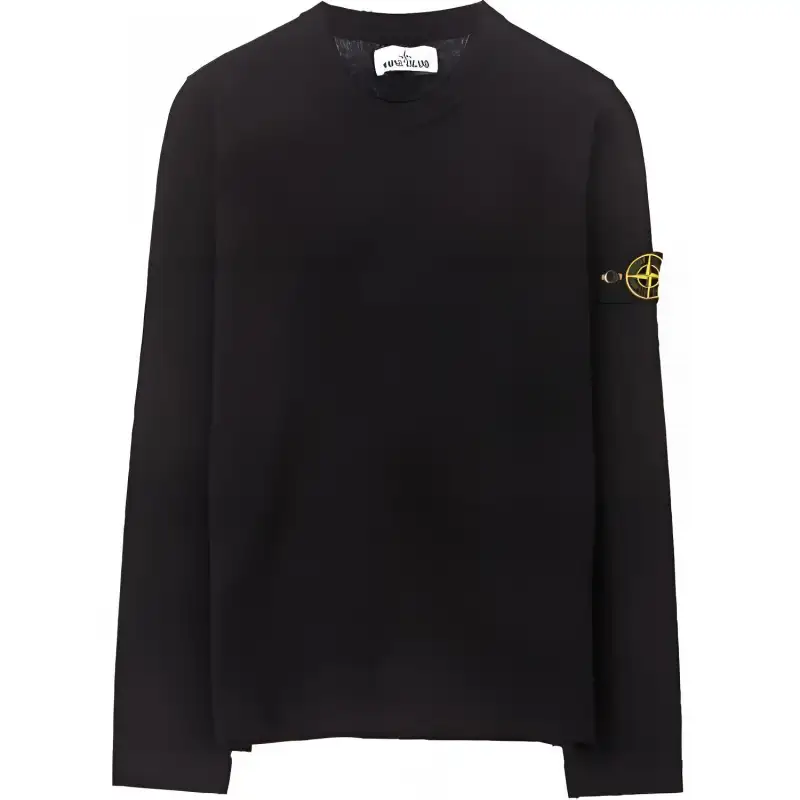 Stone Island logo-patch crew-neck sweater