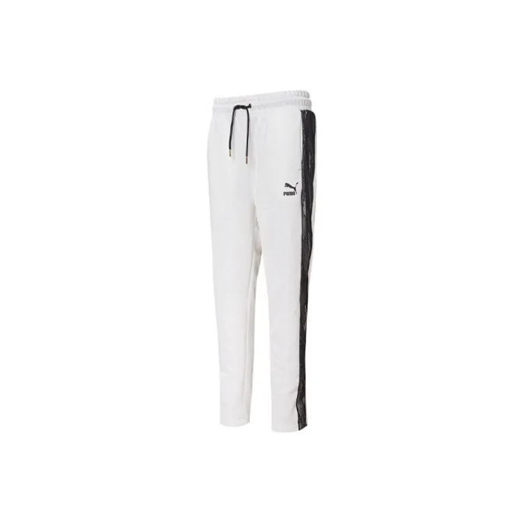 PUMA Casual Pants Women's White Moderate Cuffed Pants
