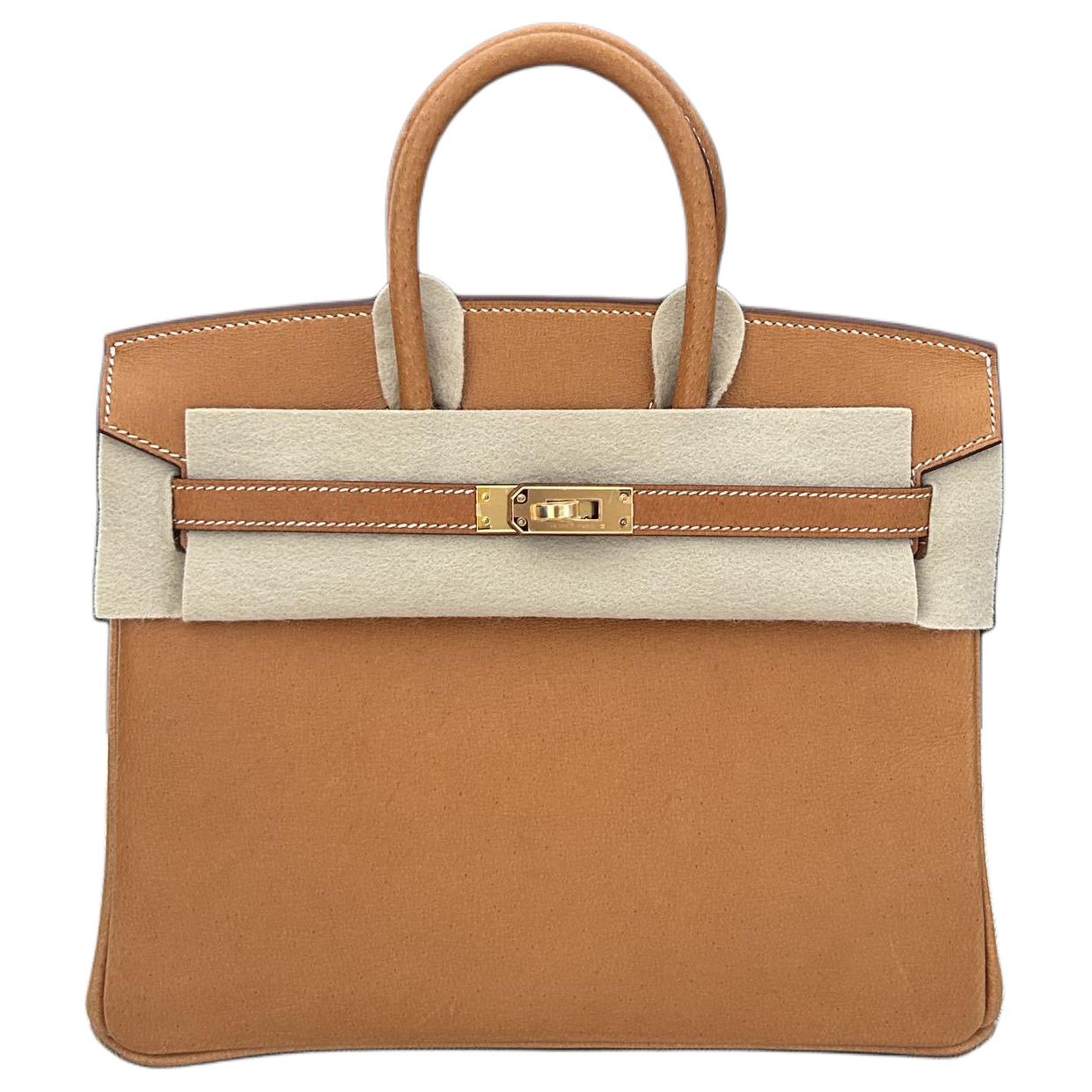 Женская сумка Hermes Birkin 25 25 1H Toffee (светло-коричневая)