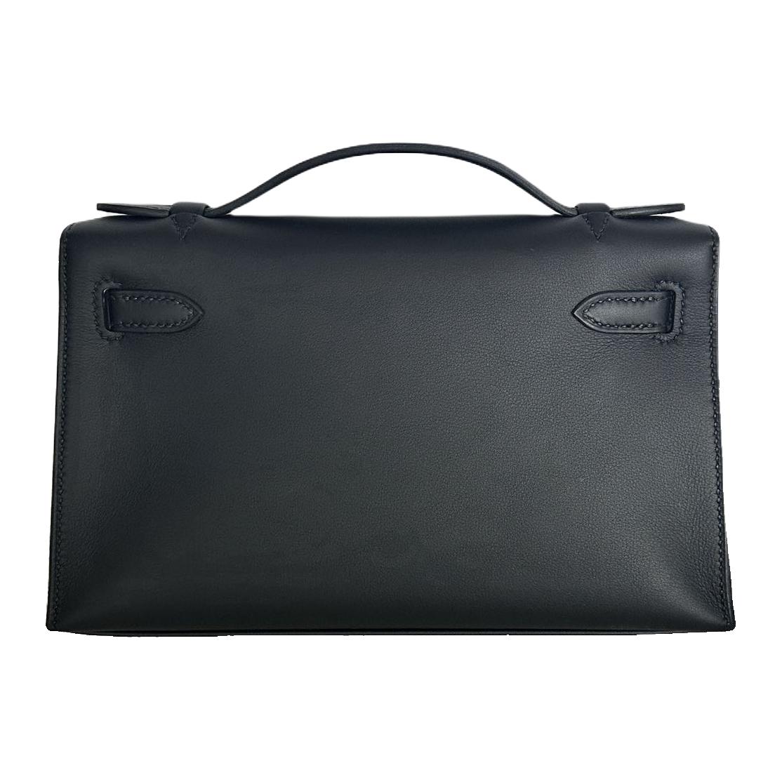 Женская сумка Hermes H551667CZ00 (черно-серебристая) — фото 2