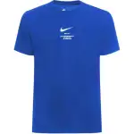 Nike T Shirts Men's Blue Crew Neck Moderate Straight Fit