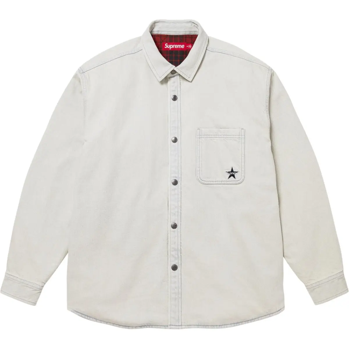 Supreme WEEK14 Quilted Lined Denim Snap Shirt Unisex