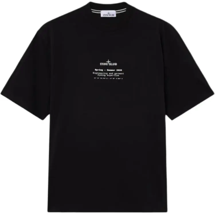 Stone Island Logo Printed Crewneck T-Shirt