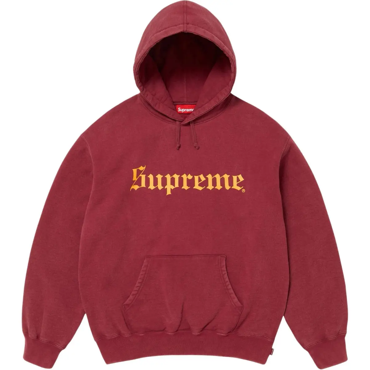 Supreme WEEK14 Washed Old English Hooded Sweatshirt Unisex