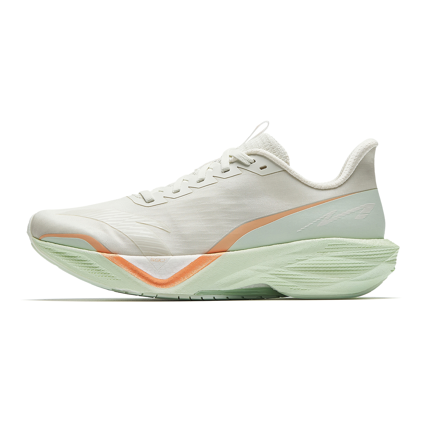 Anta Mach 6 comfortable fabric rubber low-top running shoes women's white green
