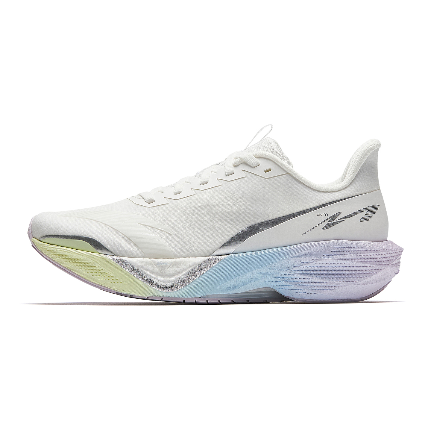 Anta Mach 6 comfortable fabric rubber low-top running shoes women's silver