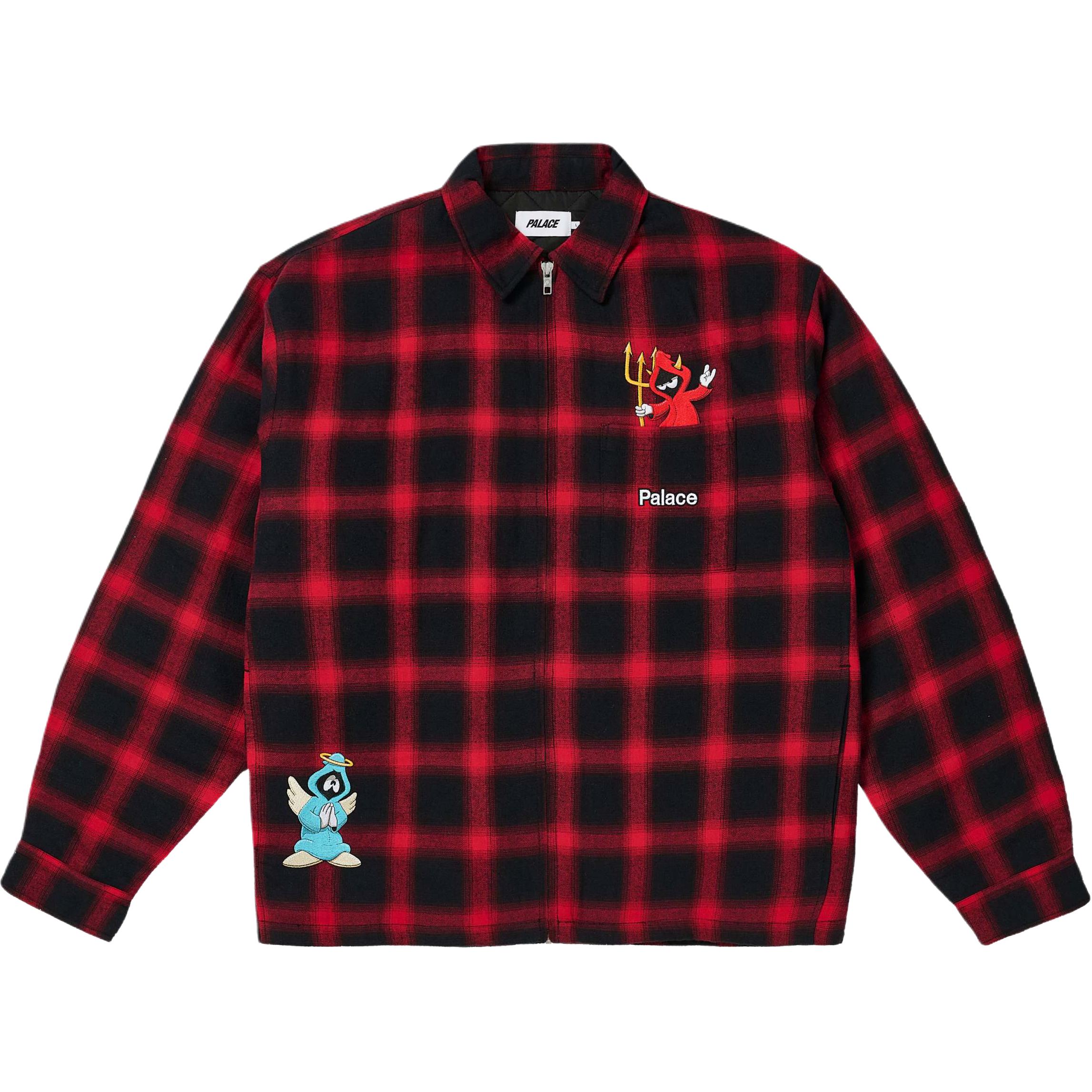 Рубашка Palace FW25 ZIP UP SHIRT (в клетку)