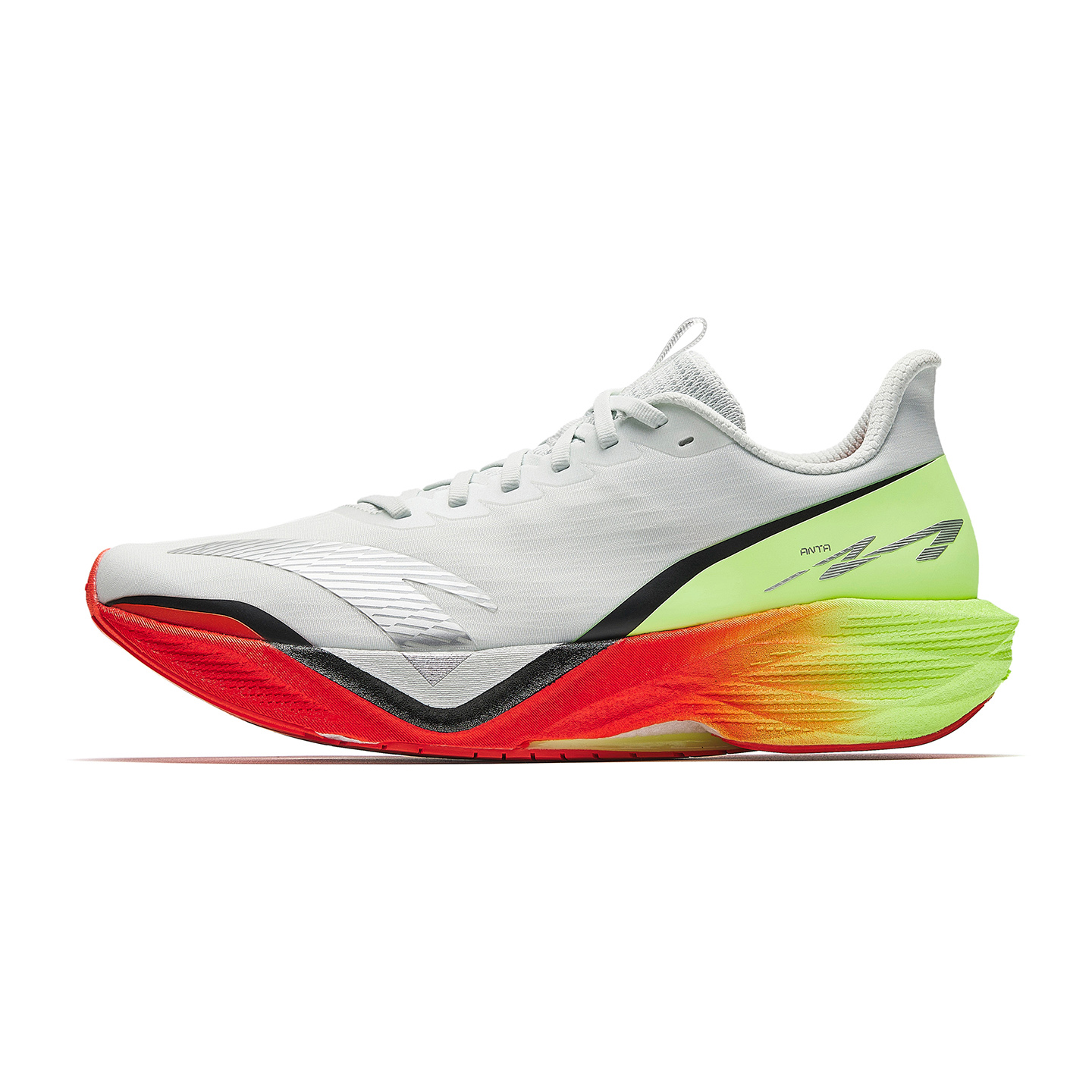 Anta Mach 6 comfortable fabric rubber low-top running shoes men's gray yellow silver