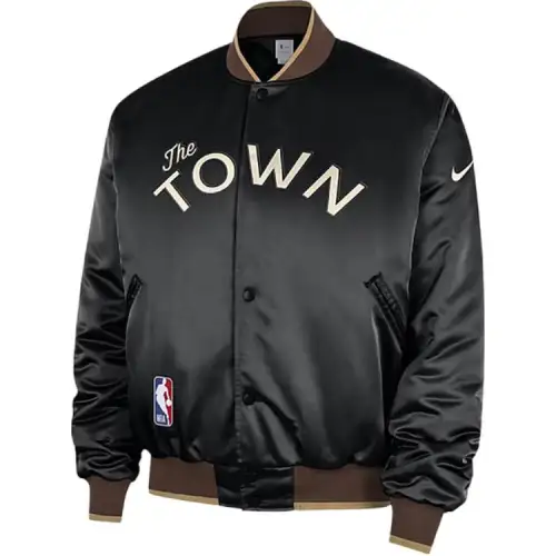Nike NBA FW25 Warriors basketball culture sports woven long-sleeved baseball uniform for men