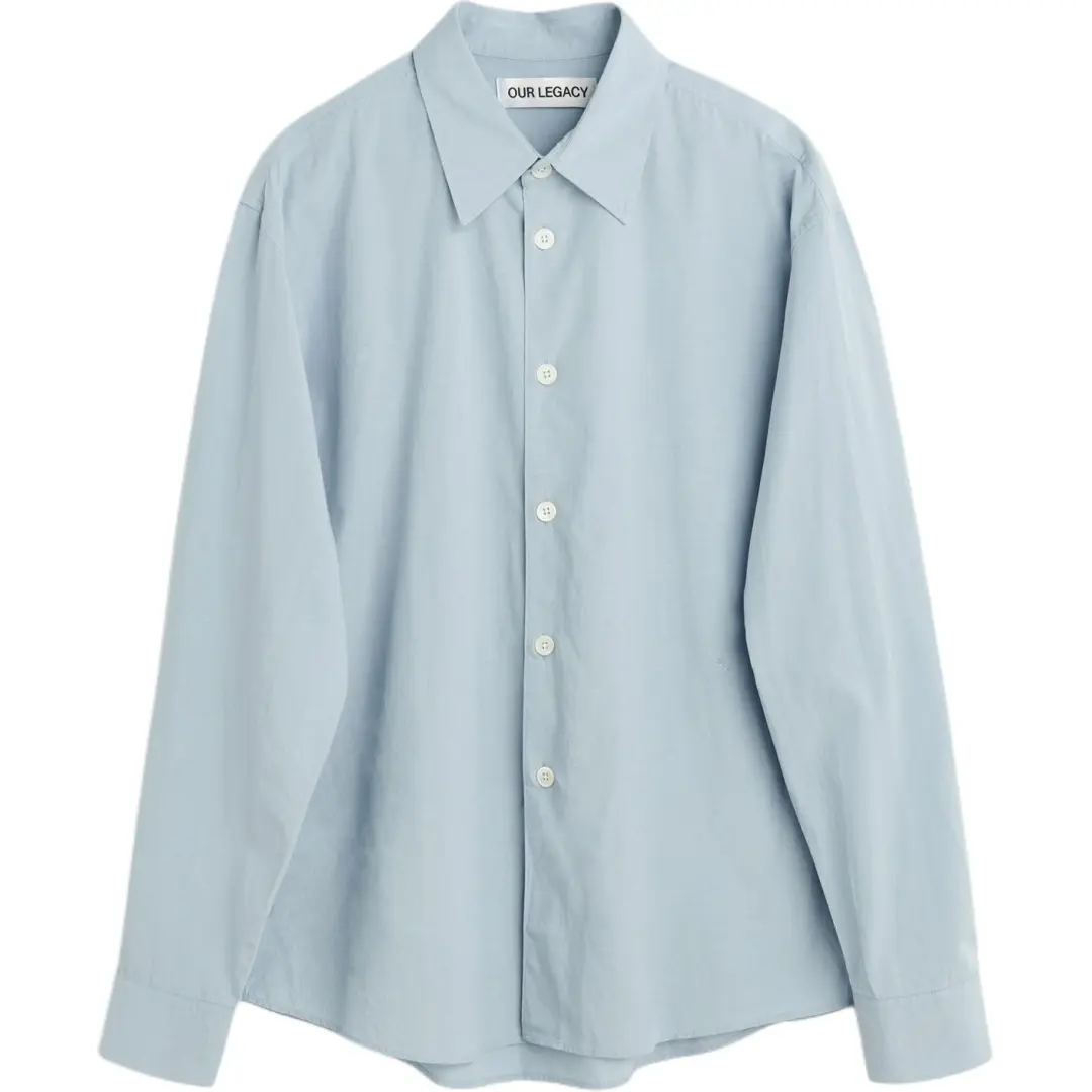 Our Legacy Long-Sleeved Curved Hem Shirt